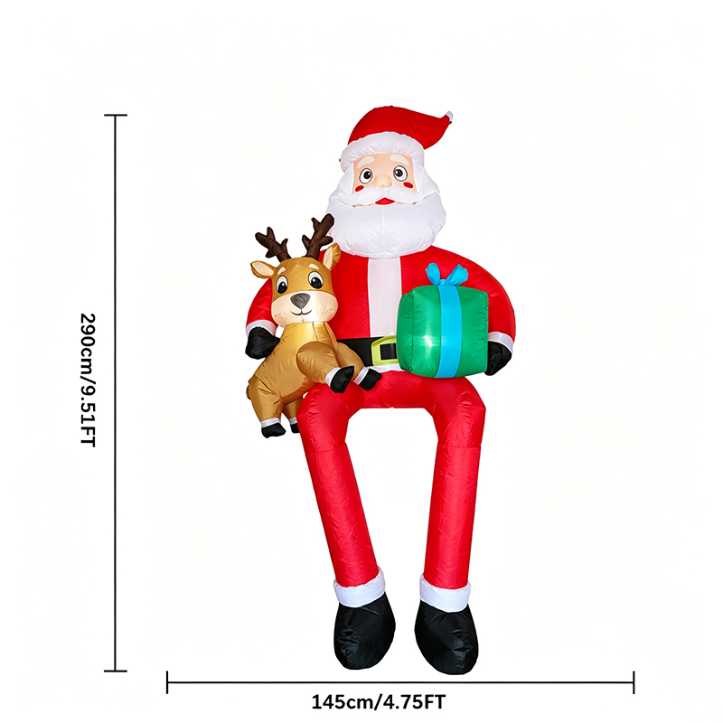 9.5ft Sitting Santa Claus Xmas - огляд і ціна Kids Yard Toys